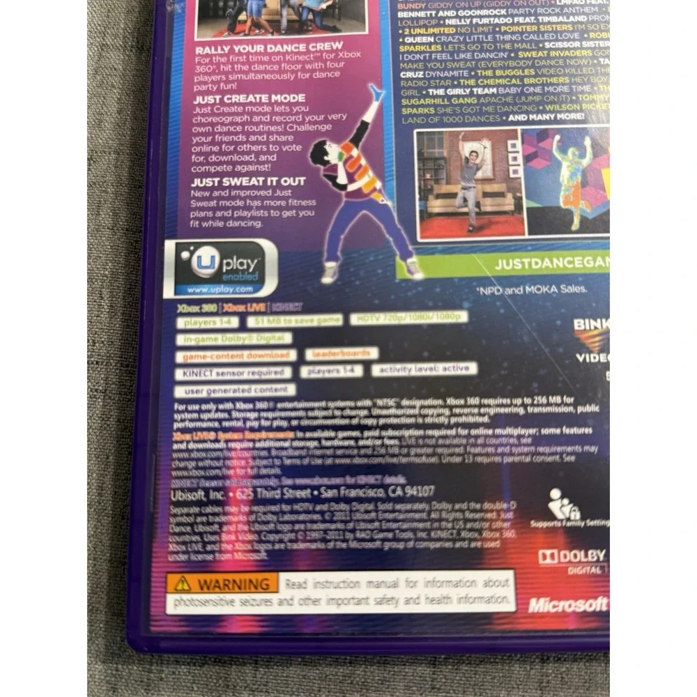 Just Dance 3 Microsoft Xbox 360 Kinect 2011‎ Target Edition With Manual Rated E